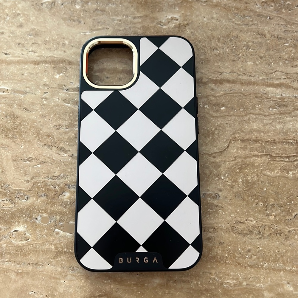 New In Box Burga Elite Checkerboard iPhone 13 case
